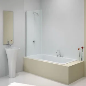 Merlyn Single Square Fixed Panel Bathscreen 800 X 1500mm