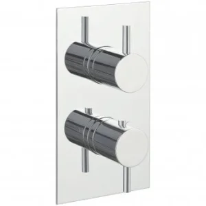 Just Taps Thermostatic Concealed 2 Outlet Shower Valve Chrome