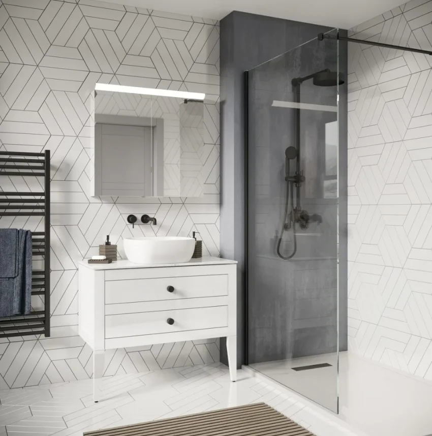 Crosswater Canvass Basin Unit 700 White Gloss detail view - Image 4