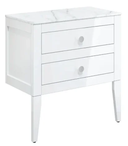 Crosswater Canvass Basin Unit 700 White Gloss detail view - Image 5