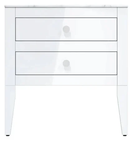 Crosswater Canvass Basin Unit 700 White Gloss detail view - Image 6