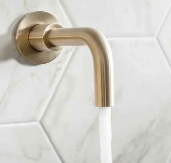 Crosswater Mpro Bath Spout Brushed Brass detail view - Image 2