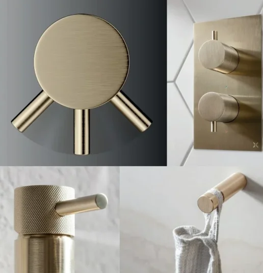 Crosswater Mpro Bath Spout Brushed Brass detail view - Image 3