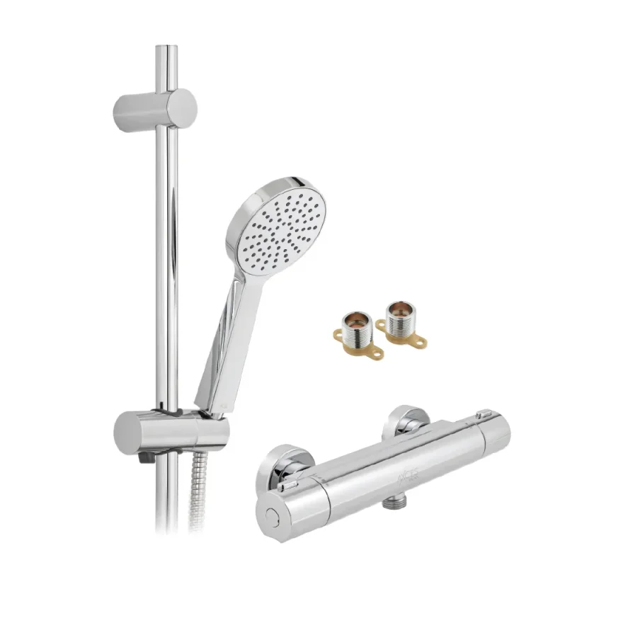 Vado Axces Sirkel Single Function Thermostatic Shower Package Chrome product image - Image 1