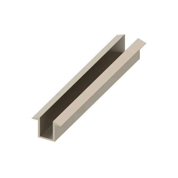 Abacus Glass Recessed Channel -8mm Nickel - 1200mm