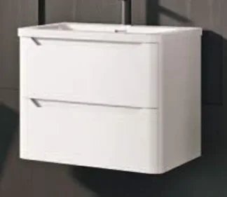 Cubico Eclipse Matt White 800mm Wall Hung Vanity Unit & Basin product image - Image 1