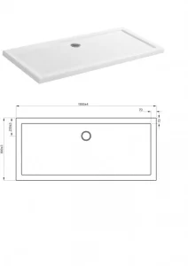 Crosswater Rectangular Shower Tray 1800 X 800 35mm