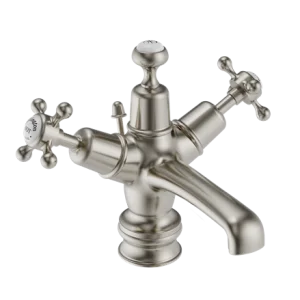 Burlington Quarter Turn Basin Mixer Brushed Nickel