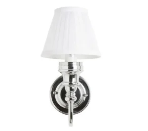 Burlington Ornate Base Light White Fine Chrome