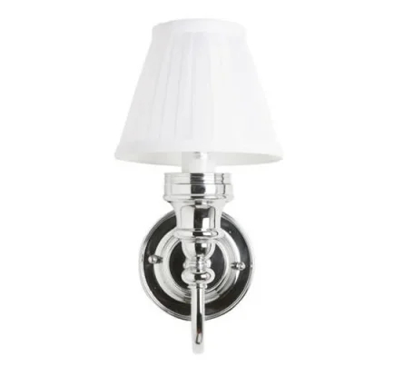 Burlington Ornate Base, White Fine Pleated Shade - Chrome product image - Image 1