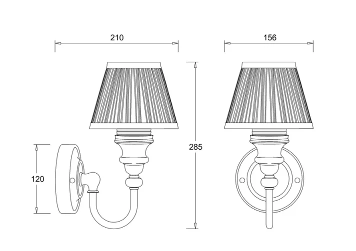 Burlington Ornate Base, Chiffon Silver Pleated Shade - Chrome detail view - Image 2