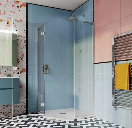 Crosswater Design 8 Quadrant Single Door 8mm Shower Enclosure 800 x 800mm Silver (Version 2) detail view - Image 2