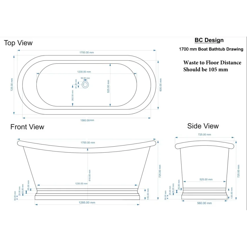 Bc Designs 1700 Copper Bath Nickel Inner Copper/nickel detail view - Image 4
