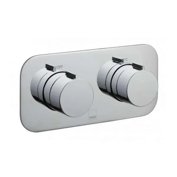 Vado Tablet Altitude 2 Outlet 2 Handle Concealed Thermostatic Valve Horizontal Chrome product image - Image 1