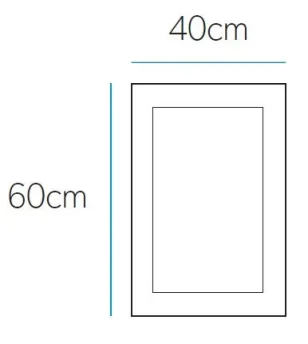 Hib Olivia Mirror H60 X W40cm technical drawing - Image 2