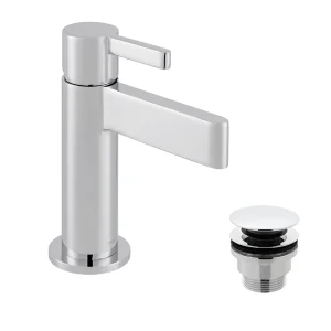 Vado Edit Mini Mono Basin Mixer With Universal Waste Chrome