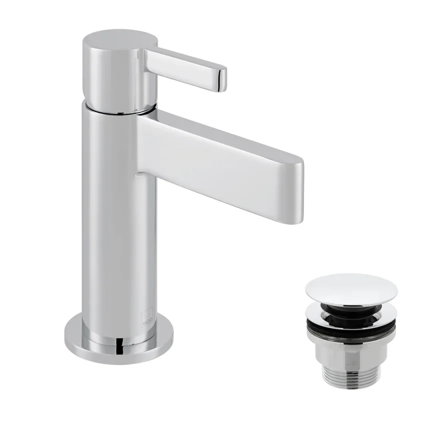 Vado Edit Mini Mono Basin Mixer With Universal Waste Chrome product image - Image 1
