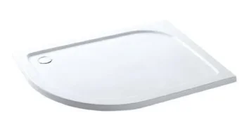 Eastbrook Volente 1000x800lh O/set Quad Abs Stone Resin Tray White