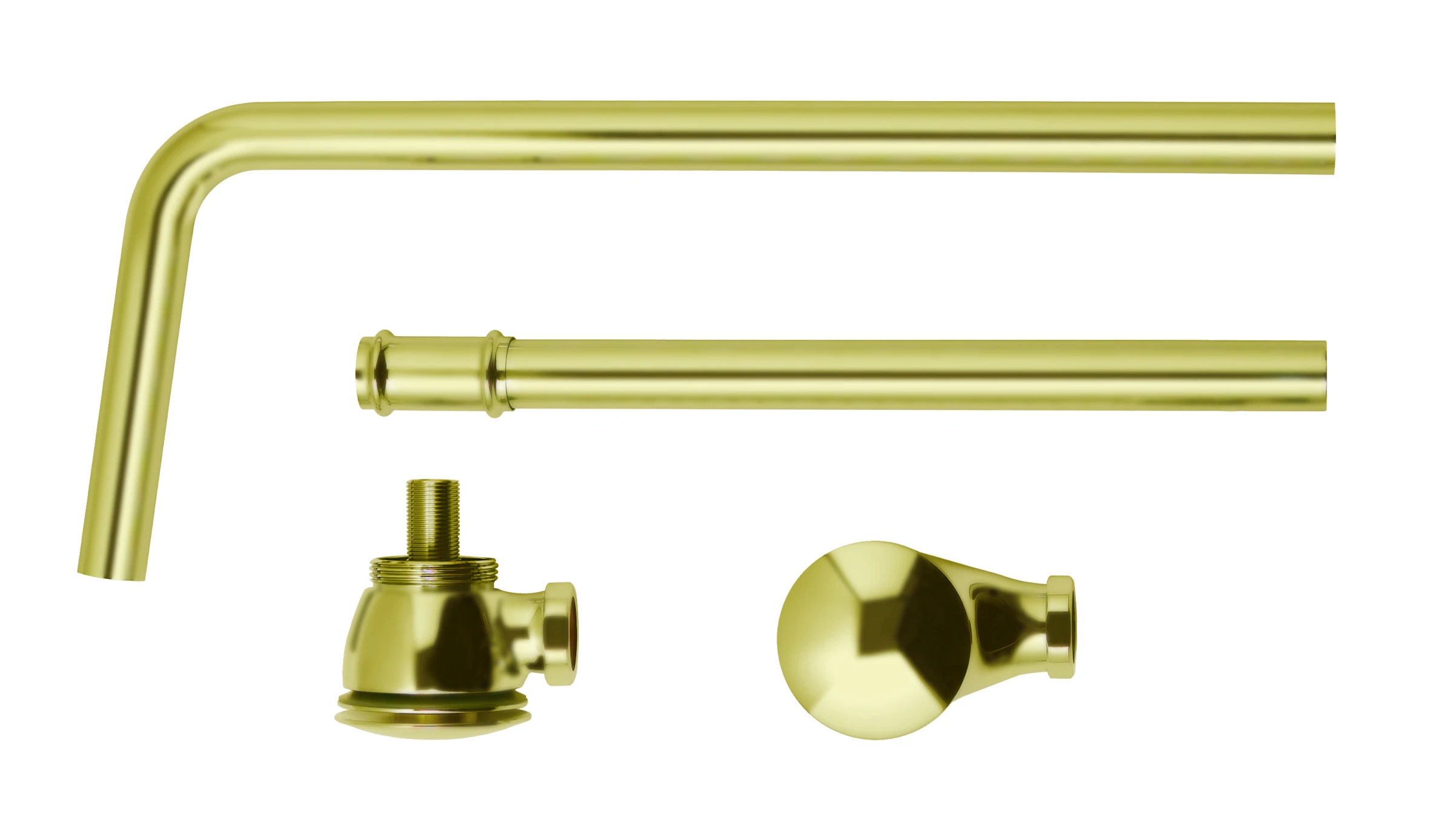 Bc Designs Push Down Exposed Bath Waste Brushed Gold