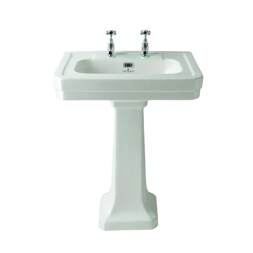 Bc Designs Victrion 640mm Basin 2th White detail view - Image 2
