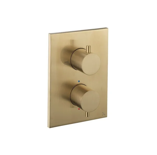 Crosswater Crossbox Mpro 2 Outlet Trim & Levers Brushed Brass