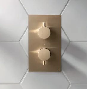 Crosswater Crossbox Mpro 2 Outlet Trim & Levers Brushed Brass