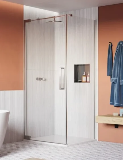 Crosswater Asura 8mm Side Panel For Hinged Door 800 Polished Stainless product image - Image 1