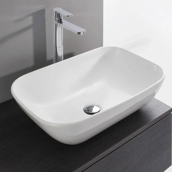 Crosswater Serene Counter Basin No Overflow White detail view - Image 6