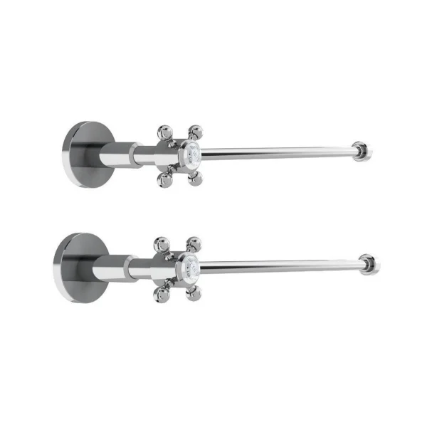 Burlington Basin Shut Off Valves (pair) Chrome