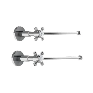 Burlington Basin Shut Off Valves (pair) Chrome