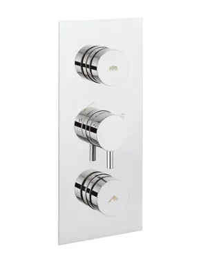 Crosswater Dial Kai Lever Thermostatic Shower Valve With 2 Way Diverter Chrome product image - Image 1