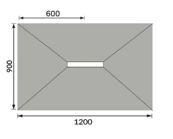 Abacus Elements Level Access Kit Linear 300 Drain 12x9 Centre technical drawing - Image 2