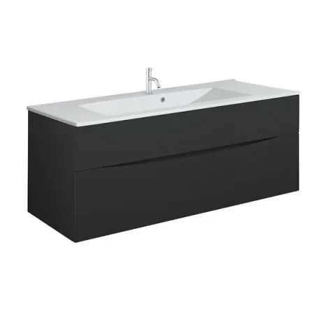 Crosswater Glide Ii 2 Drawer Basin Unit 1000 Matt Black product image - Image 1