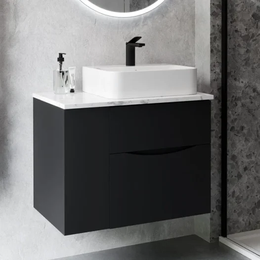 Crosswater Glide Ii 2 Drawer Basin Unit 1000 Matt Black detail view - Image 4