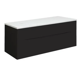 Crosswater Glide Ii 2 Drawer Basin Unit 1000 Matt Black detail view - Image 8