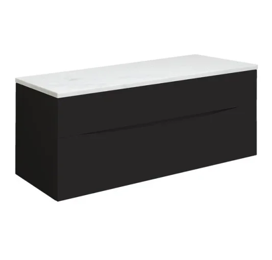 Crosswater Glide Ii 2 Drawer Basin Unit 1000 Matt Black detail view - Image 8
