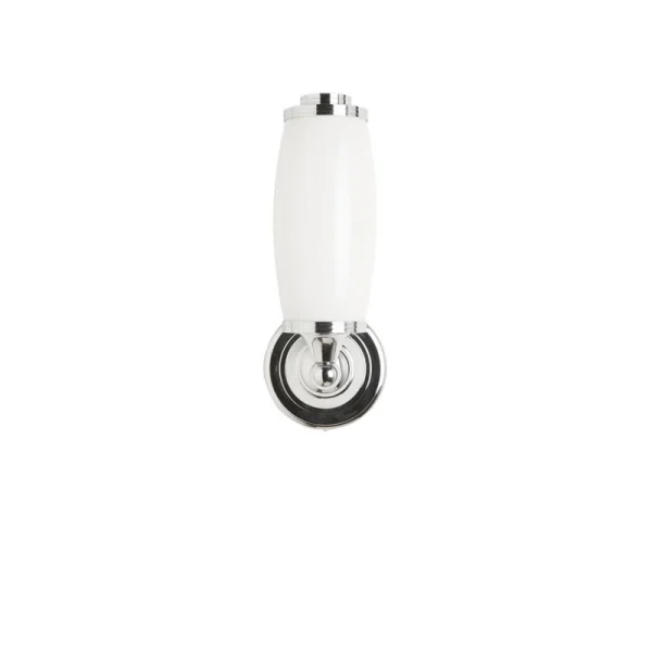 Burlington Round Base Light Tube Frosted Chrome