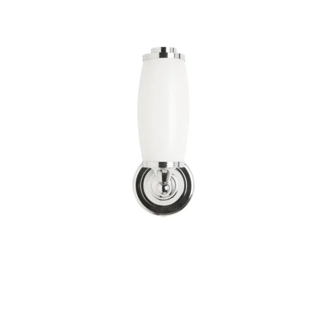 Burlington Round Base, Tube Froted Glass Shade - Chrome product image - Image 1