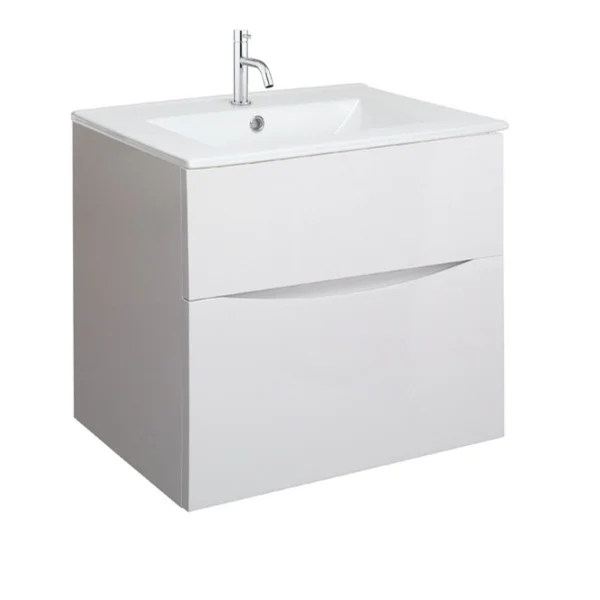 Crosswater Glide Ii Basin Glass 600 0th Ice White