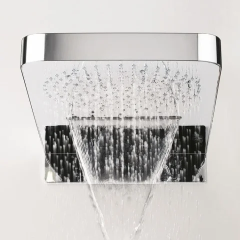 Crosswater Revive Shower Head With Waterfall Feature Chrome detail view - Image 2