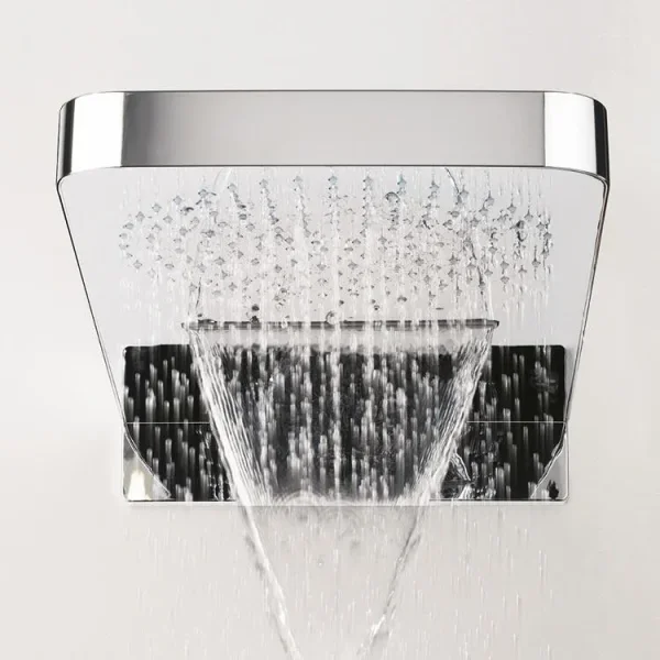Crosswater Revive Shower Head With Waterfall Feature Chrome detail view - Image 2