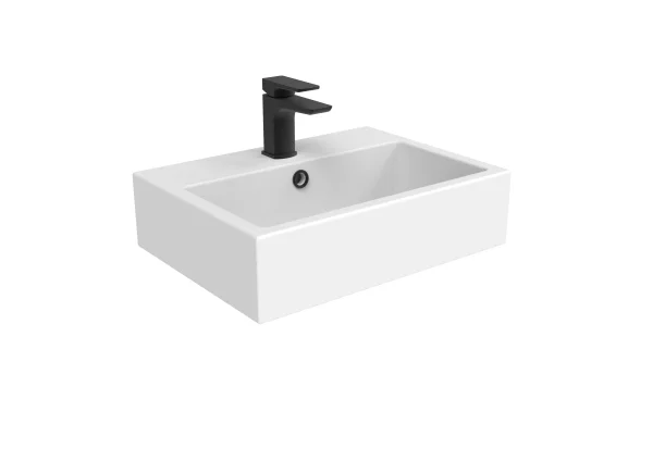 Saneux Matteo 50x37cm Washbasin 1th - Matte White