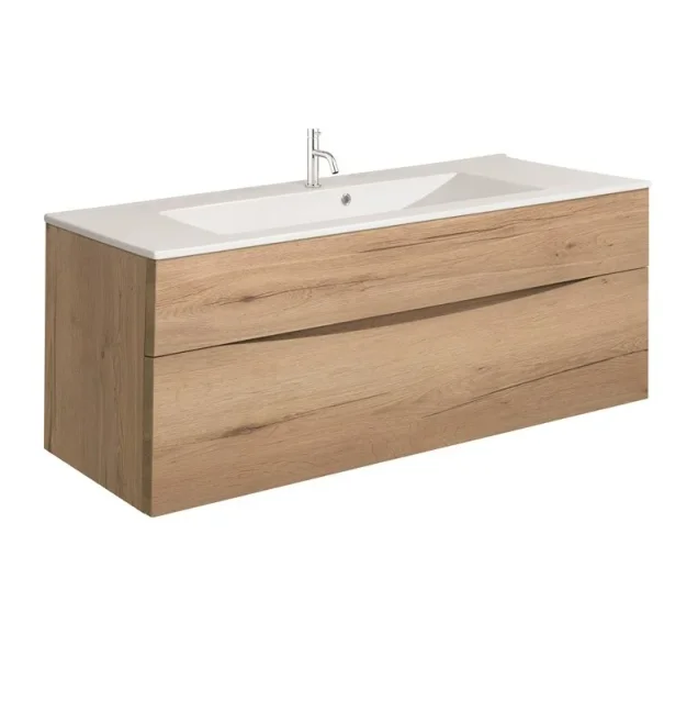 Crosswater Glide Ii 2 Drawer Basin Unit 1000 Windsor Oak product image - Image 1