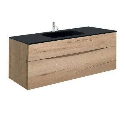 Crosswater Glide Ii 2 Drawer Basin Unit 1000 Windsor Oak detail view - Image 7
