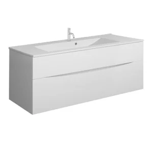 Crosswater Glide II Basin Ceramic 1000 with Overflow White Gloss