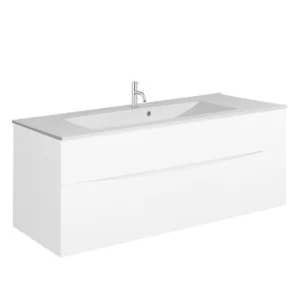 Crosswater Glide Ii Basin Ceramic 1000 With Overflow White Gloss
