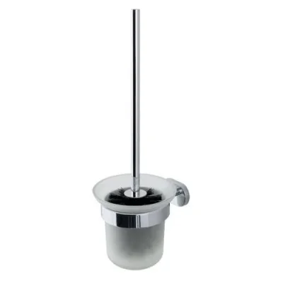 Eastbrook Salerno Glass Brush Holder Chrome