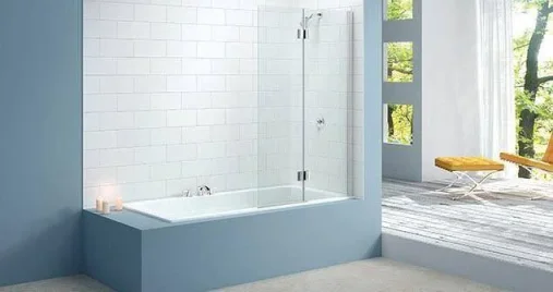 Merlyn 2 Panel Hinged Bathscreen - Right Hand 900 X 1500mm detail view - Image 2