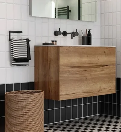 Crosswater Mpro Towel Ring Matt Black detail view - Image 3