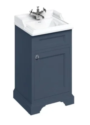 Burlington 50cm Basin Unit With Door Blue product image - Image 1